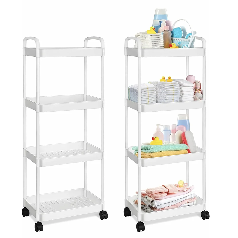 Rolling Storage Cart with Wheels – Detachable Organizer