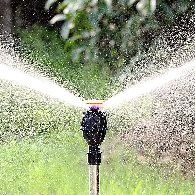 360° Rotating Garden Sprinkler – Stainless Steel Tripod Irrigation Stand