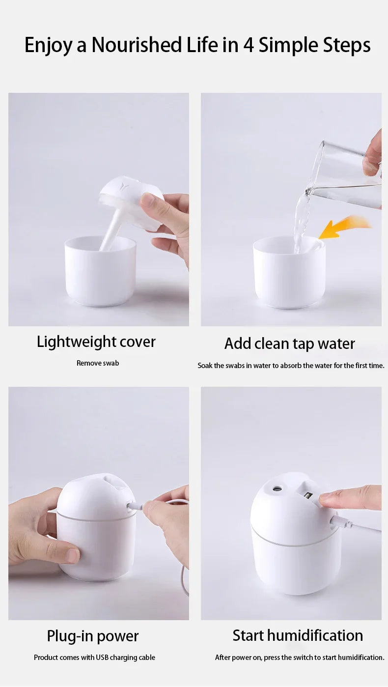 Mini Air Humidifier – Portable Aroma Diffuser