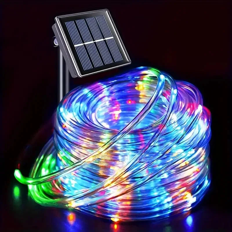 7M/12M Outdoor Solar LED Rope Light – Waterproof String Lights