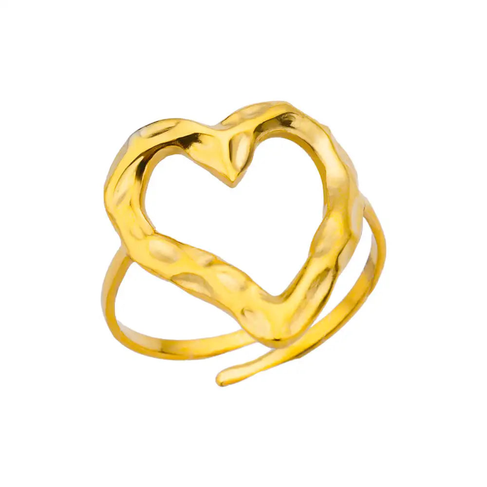 Luxury 316L Stainless Steel Gold Color Ring