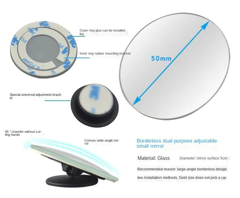 360° Adjustable Car Blind Spot Mirror