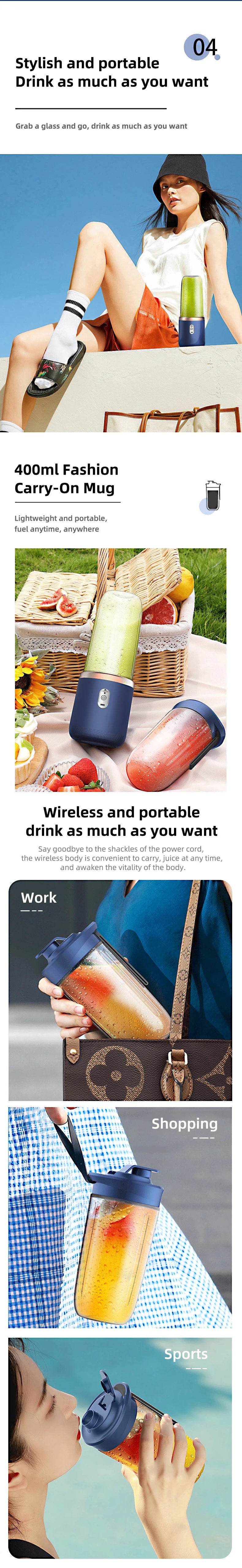 Portable 400ml Juicer Blender