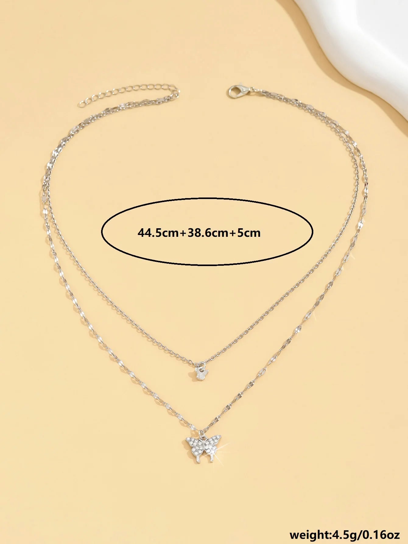 Exquisite Double Layer Butterfly Necklace