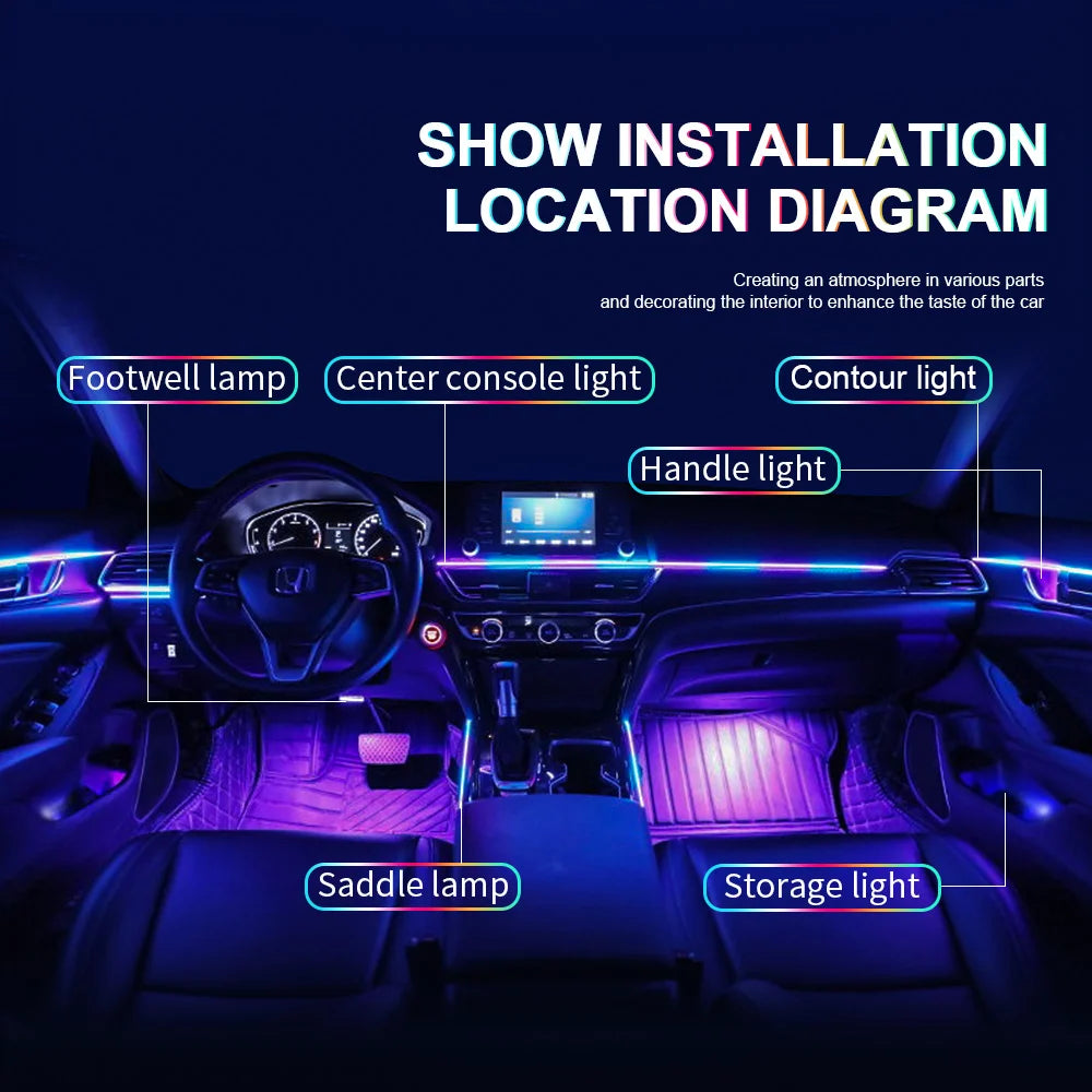 18-in-1 Dual Zone Car Ambient Light Kit