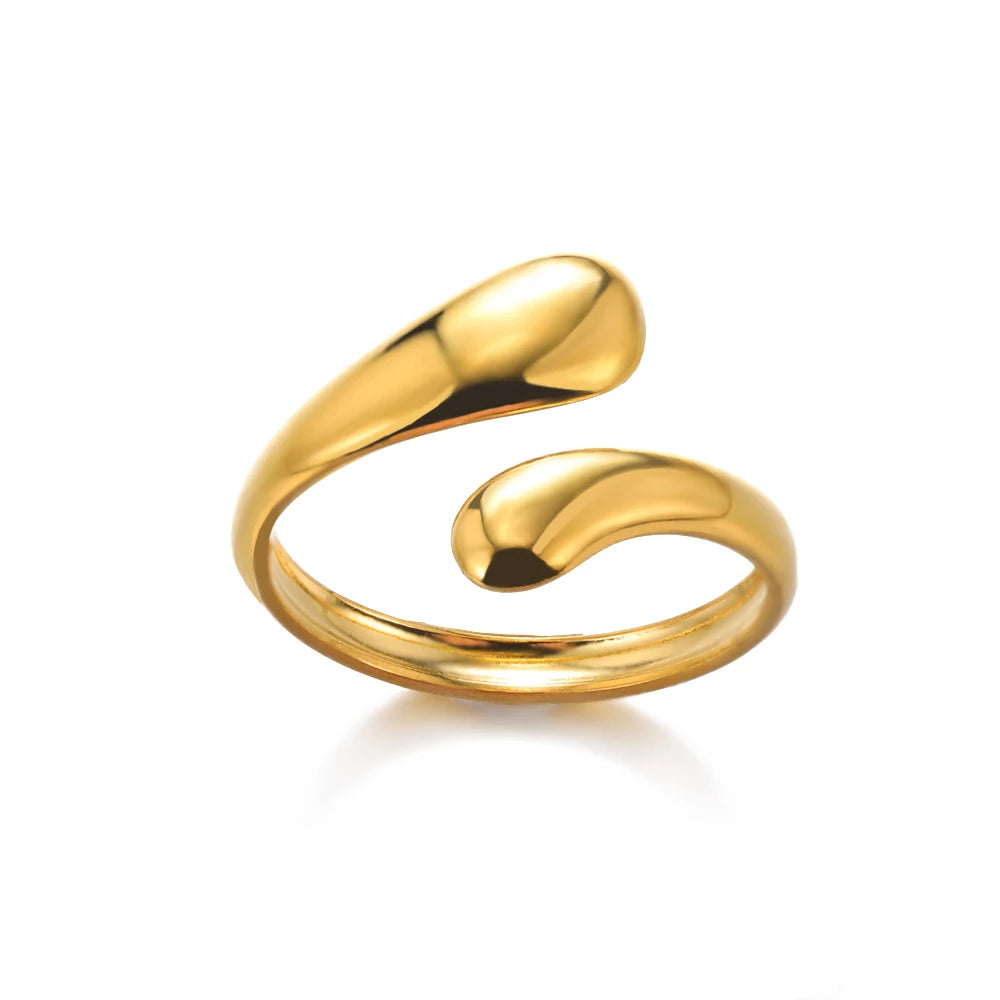 Luxury 316L Stainless Steel Gold Color Ring