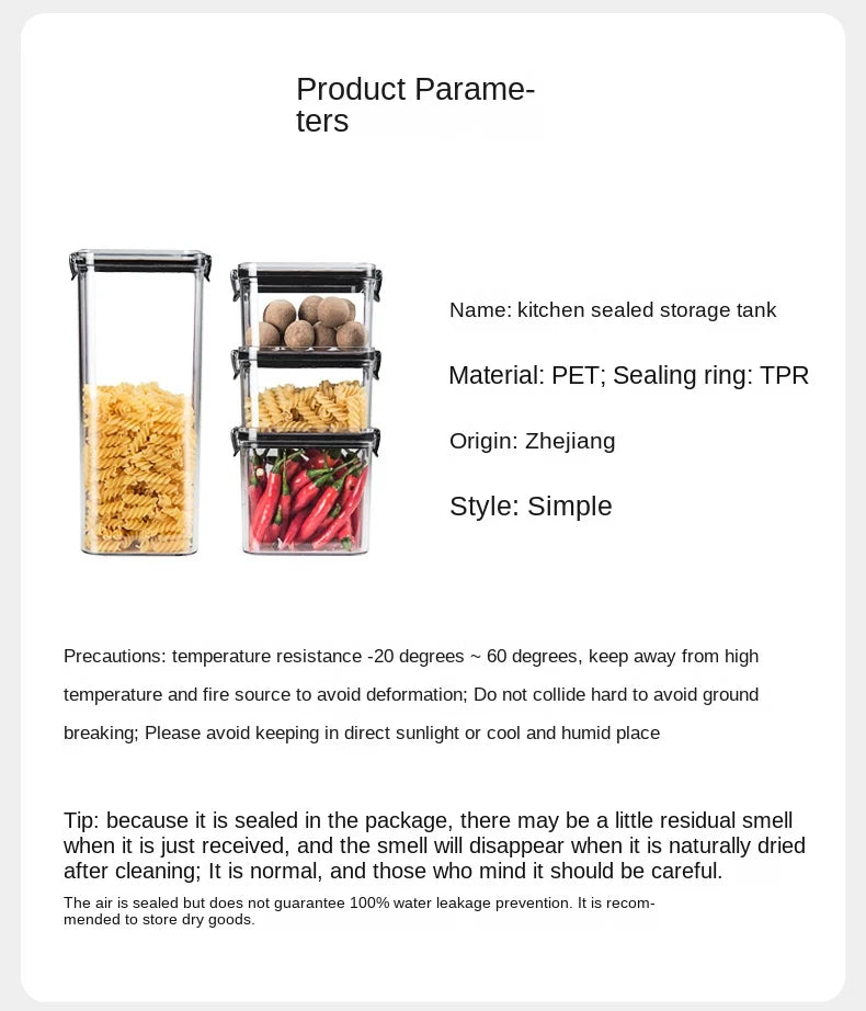 Plastic Sealed Jars Set