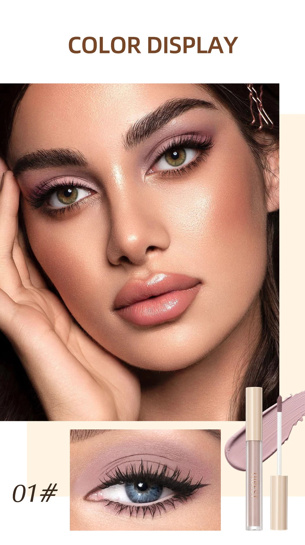 QIBEST 8-Color Matte Liquid Eyeshadow Stick