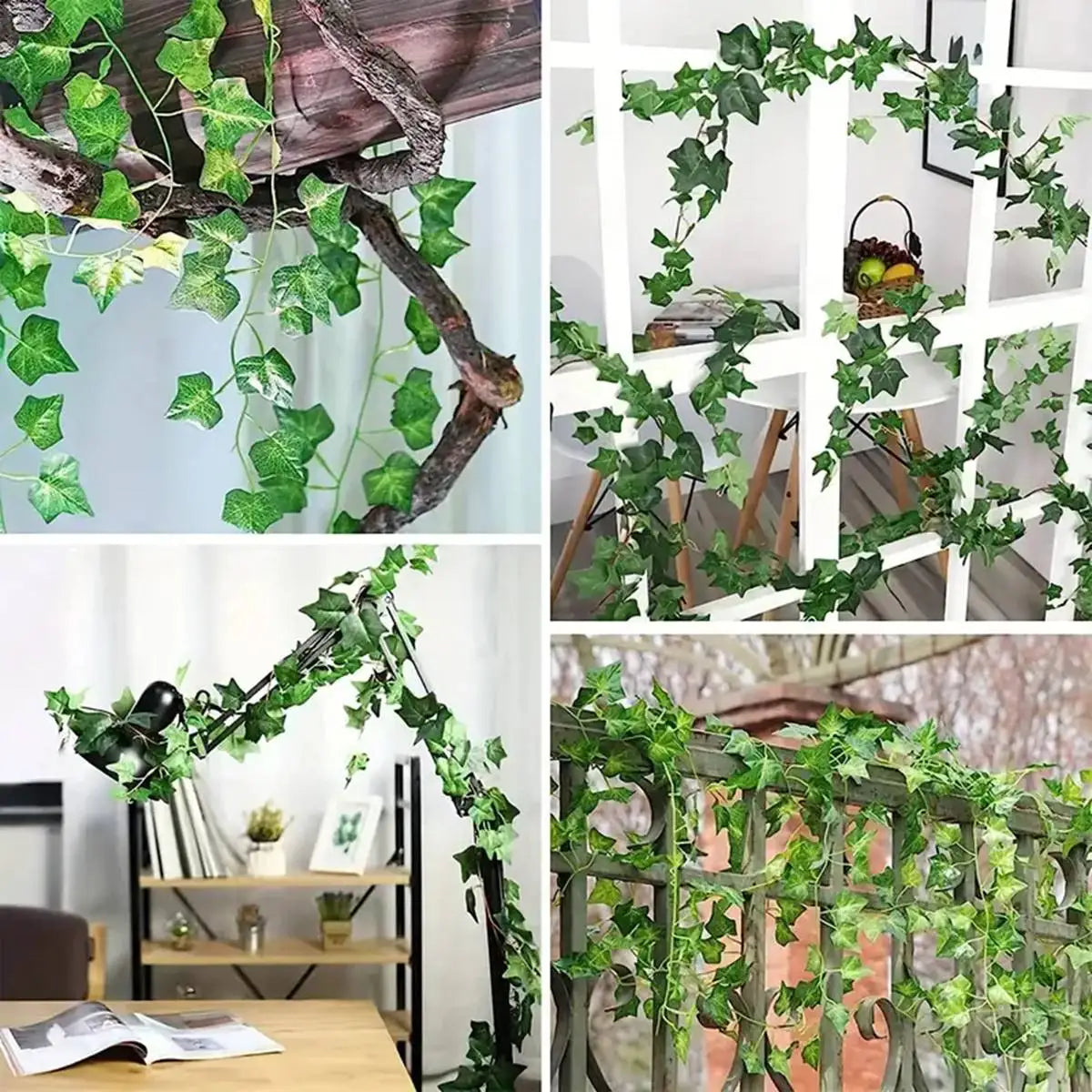 12M 100 LED Solar Ivy String Lights