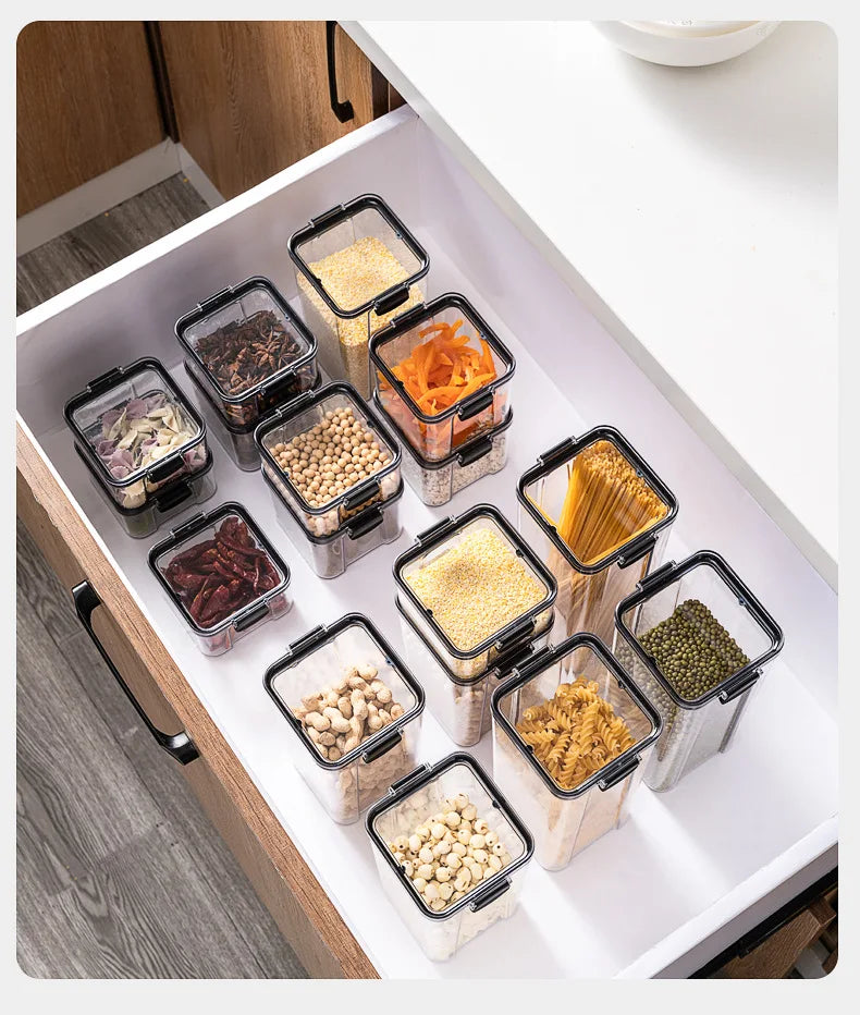 Plastic Sealed Jars Set