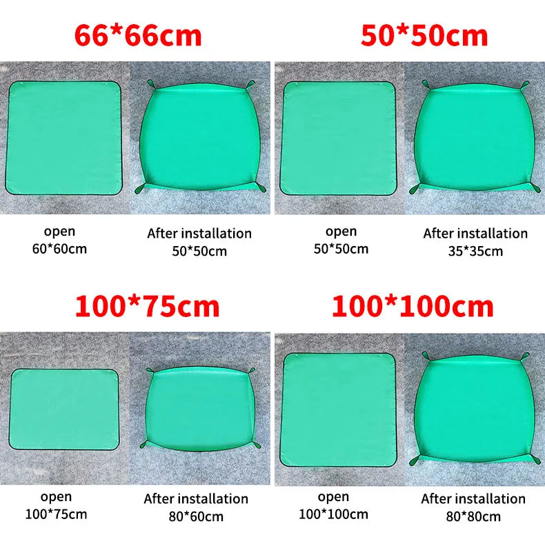 Waterproof Foldable Plant Pot Mat with Gloves