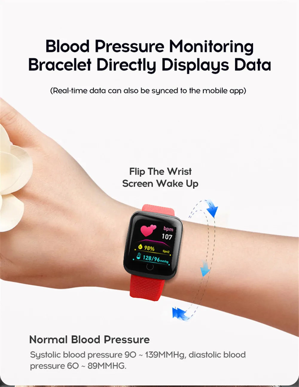 Multifunction Smart Watch D13 116Plus for Men Women Kids