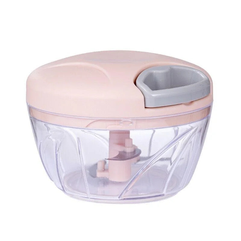 Manual Meat & Garlic Chopper – 500/900ML Hand Press Vegetable Cutter