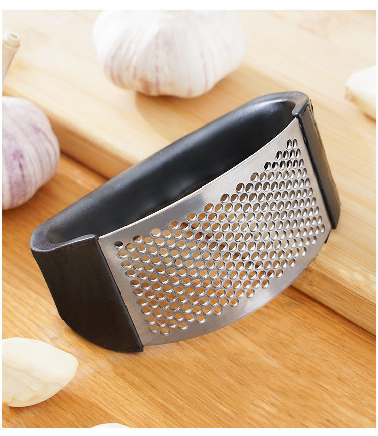 Stainless Steel Garlic Press Crusher - Manual
