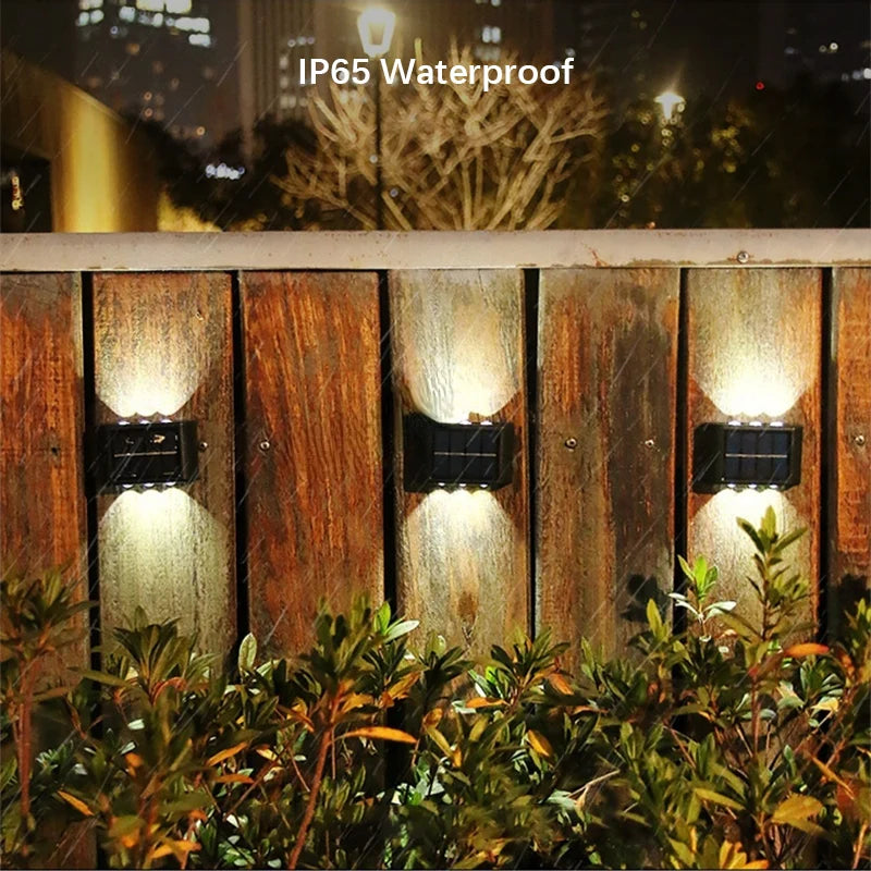 6 LED Solar Wall Lights