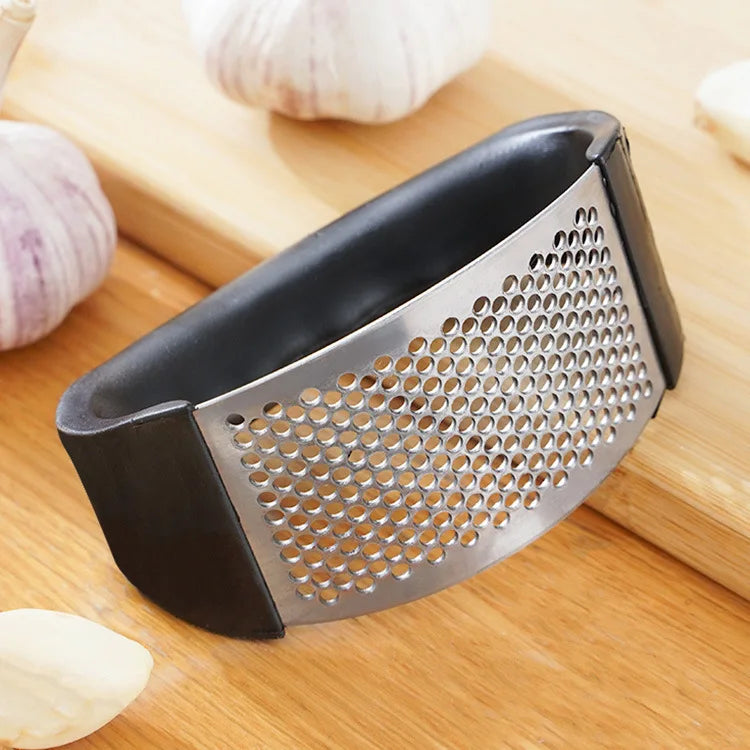 Stainless Steel Garlic Press Crusher - Manual