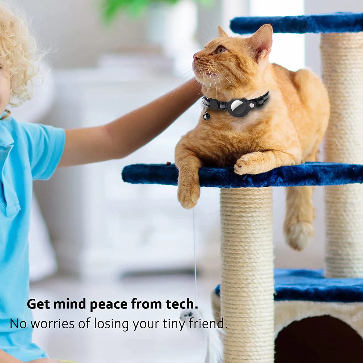 Cat AirTag Holder Collar β Adjustable, Breakaway Design