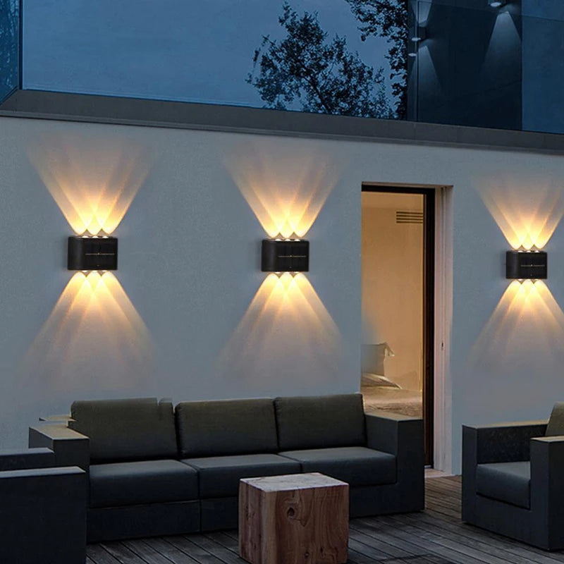 6 LED Solar Wall Lights
