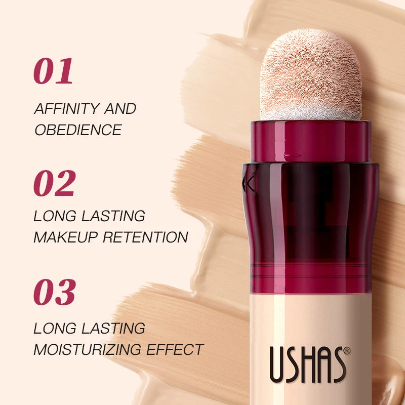 USHAS 12 Color Liquid Concealer - Moisturizing, Long-Lasting, and Lightweight