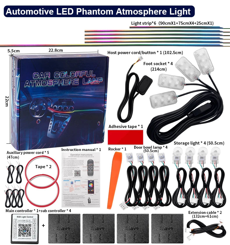 18-in-1 Dual Zone Car Ambient Light Kit