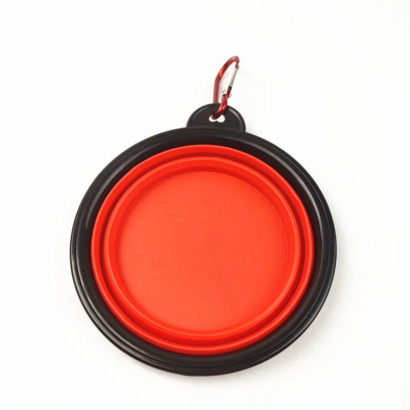 350ml Folding Pet Bowl – Portable Travel Dog & Cat Bowl with Keychain