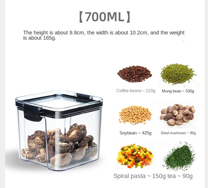 Plastic Sealed Jars Set