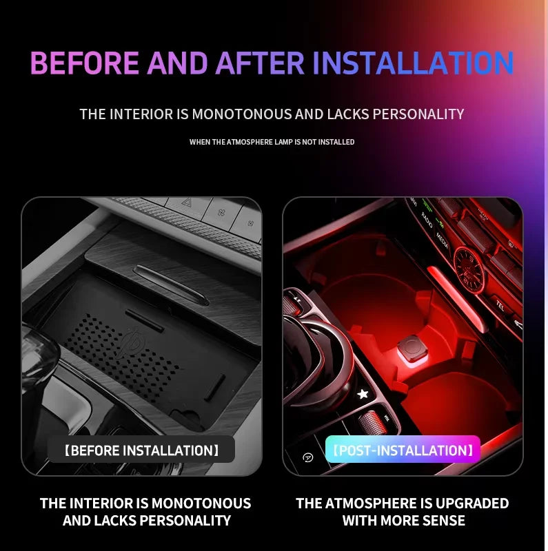 Car USB LED Light Mood Lamp
