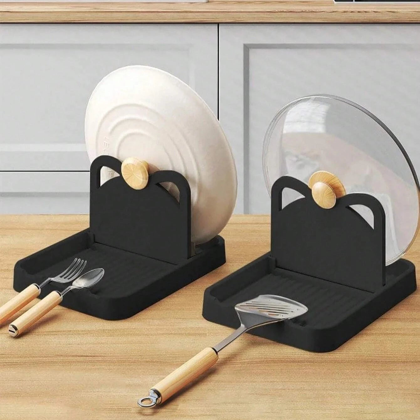 1/2pcs Multifunctional Pot Lid Holder