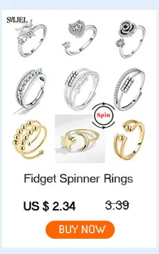 Rose Gold Stainless Steel Anxiety Spinner Ring