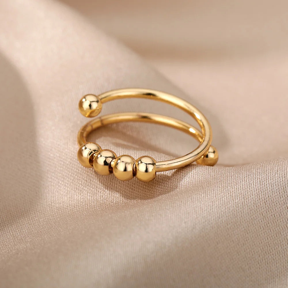Luxury 316L Stainless Steel Gold Color Ring