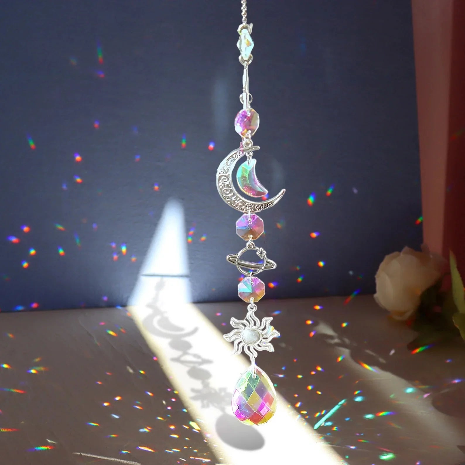 Crystal Wind Chime Sun Catcher – Rainbow Maker Pendant