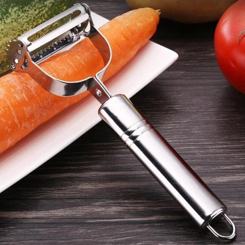 Stainless Steel Julienne Peeler – Vegetable & Fruit Grater Slicer Tool
