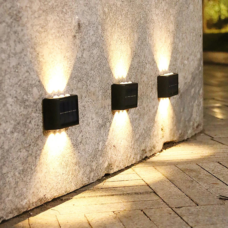 6 LED Solar Wall Lights