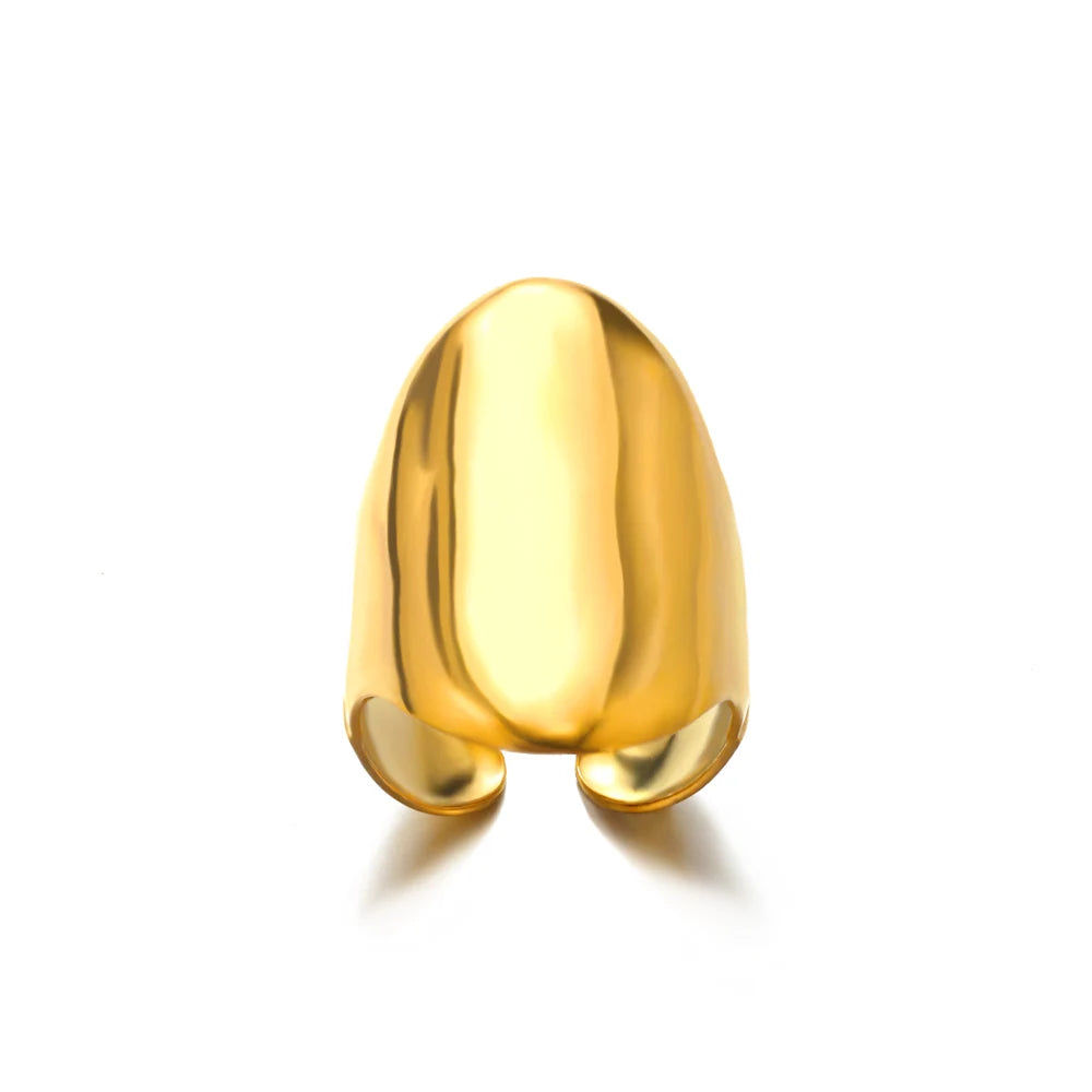 Luxury 316L Stainless Steel Gold Color Ring