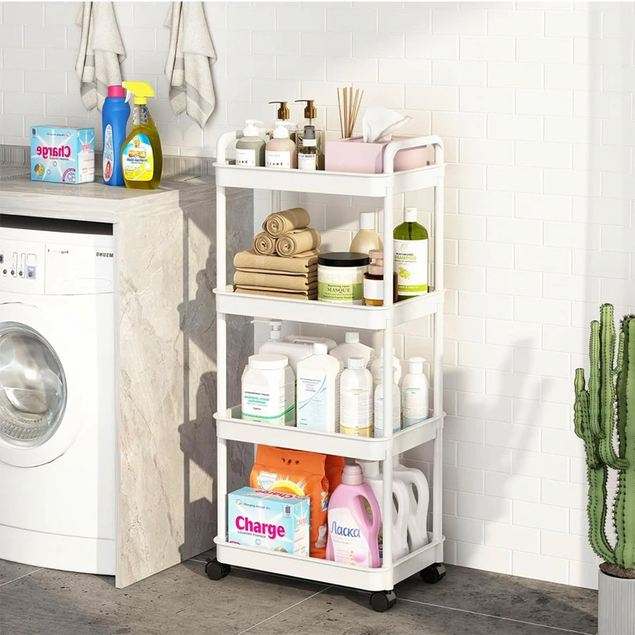 Rolling Storage Cart with Wheels – Detachable Organizer