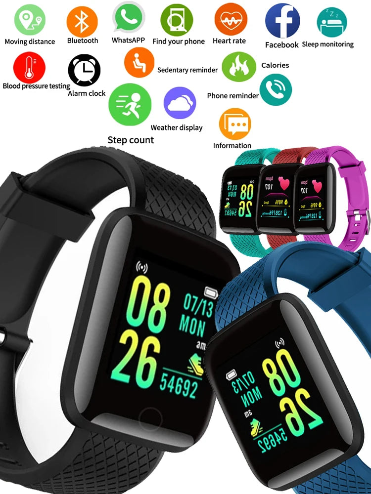 Multifunction Smart Watch D13 116Plus for Men Women Kids