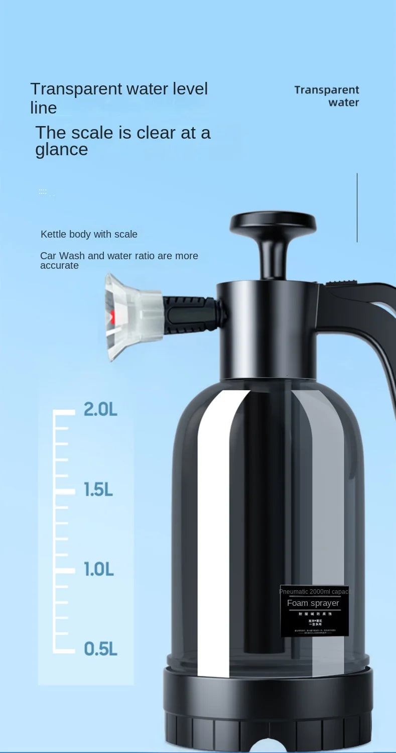 2L Hand Pump Foam Sprayer with 3 Nozzles