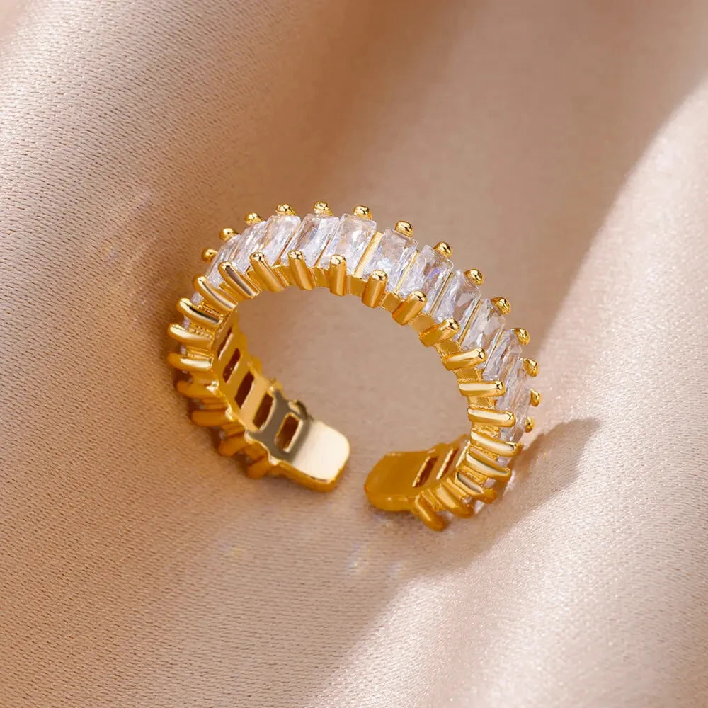 Luxury 316L Stainless Steel Gold Color Ring