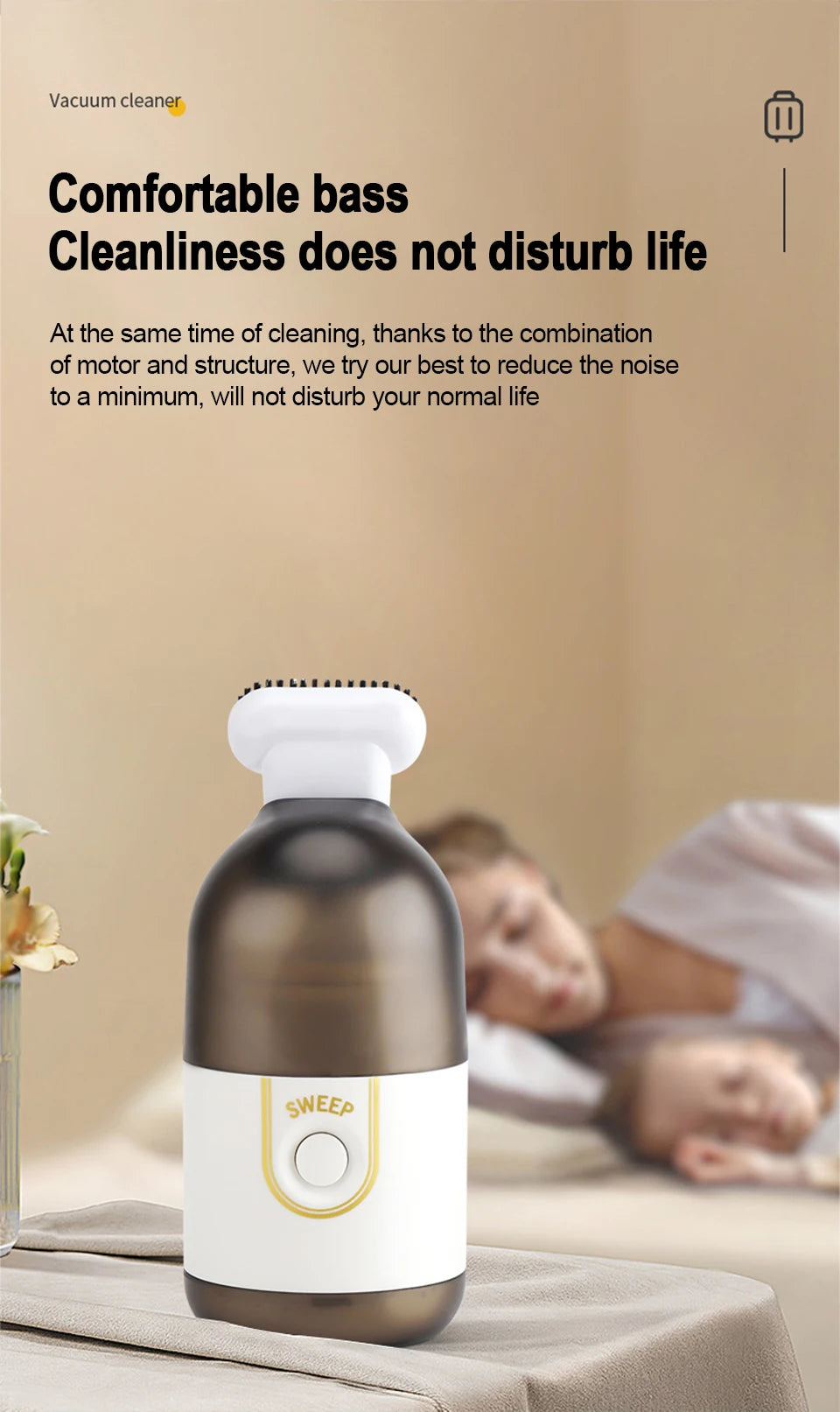 Portable Wireless Vacuum Cleaner – Handheld Desktop & Home Cleaner