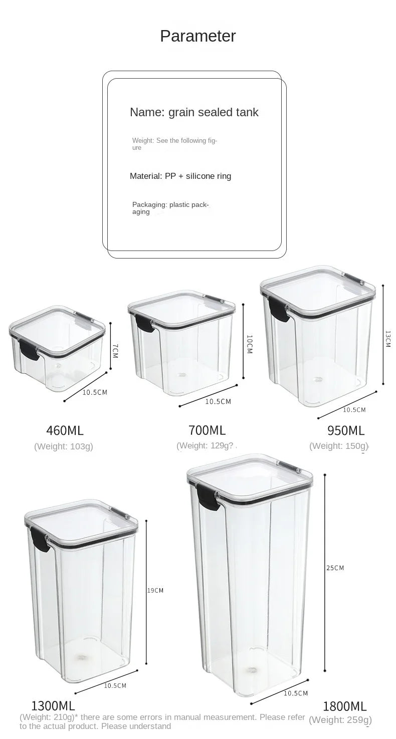 Plastic Sealed Jars Set