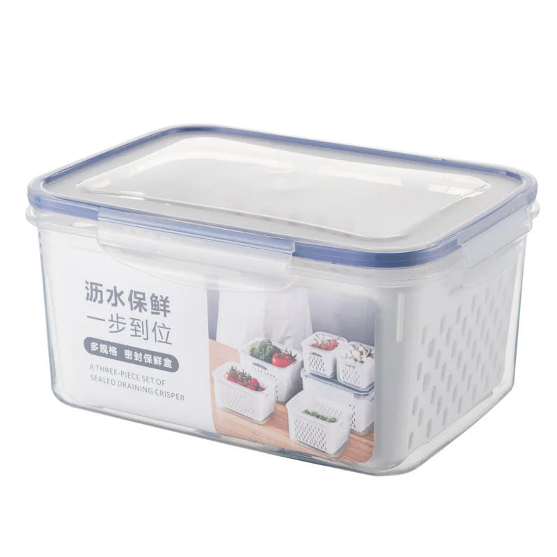 Fruit Storage Containers – Airtight, Dishwasher Safe with Removable Colander