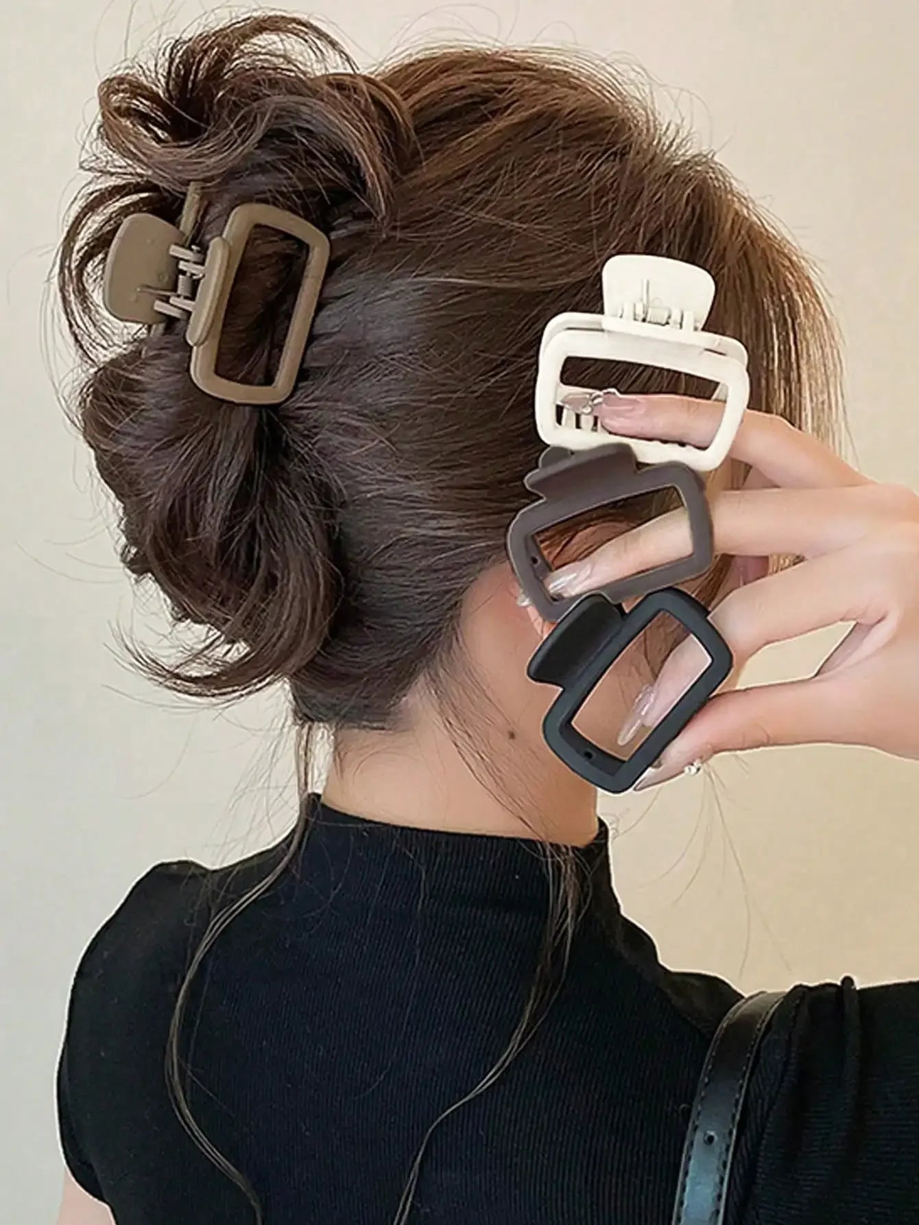 4PCS Women's Square Hair Claw Clips