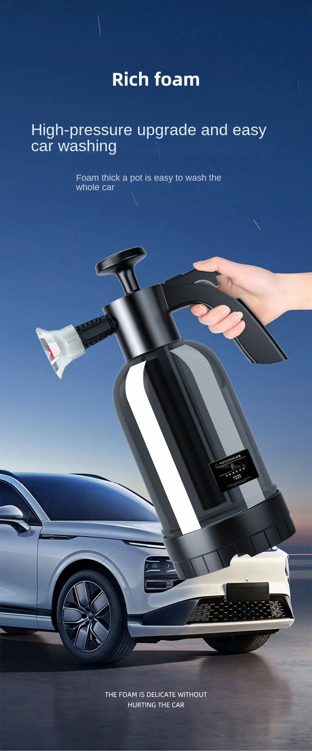 2L Hand Pump Foam Sprayer with 3 Nozzles