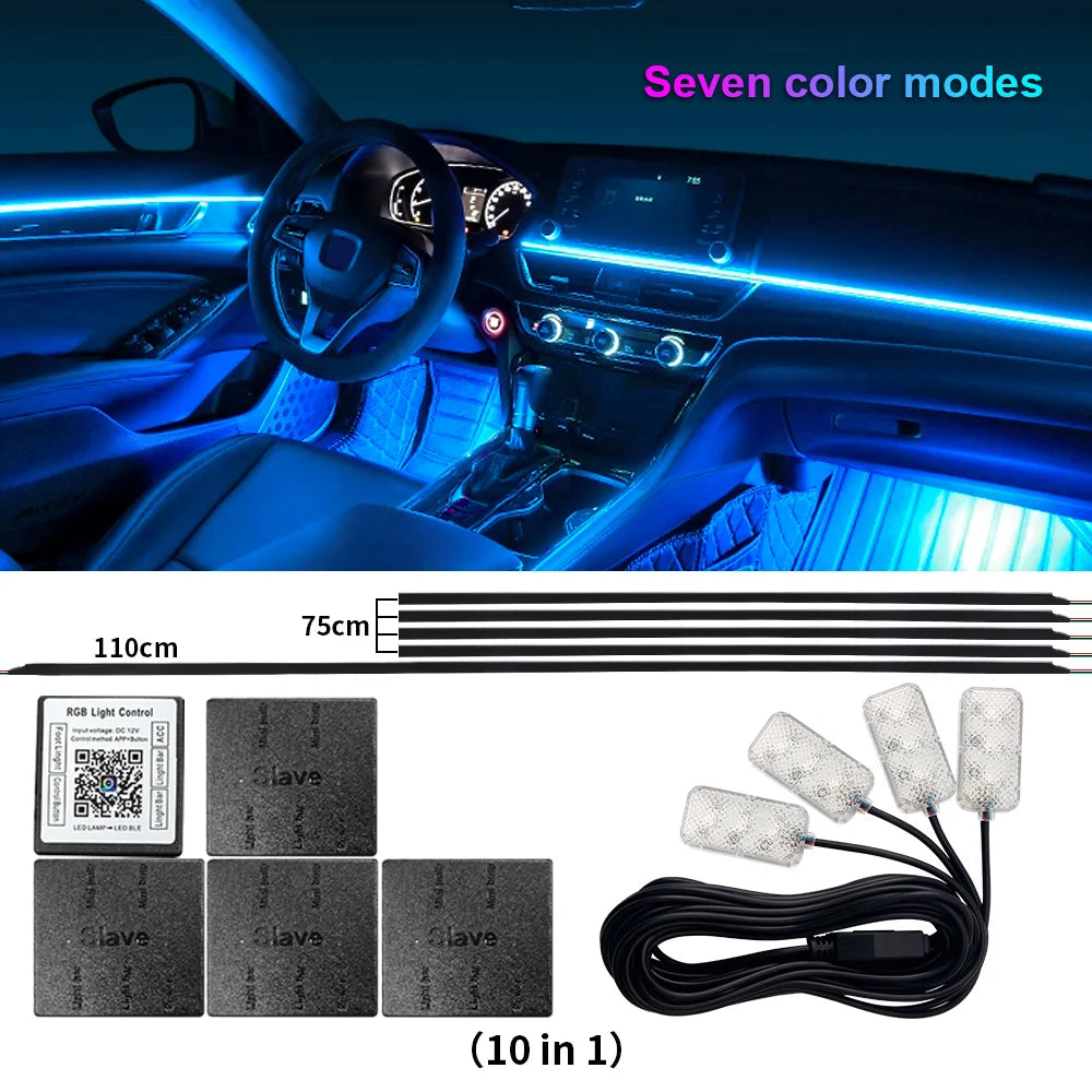 18-in-1 Dual Zone Car Ambient Light Kit