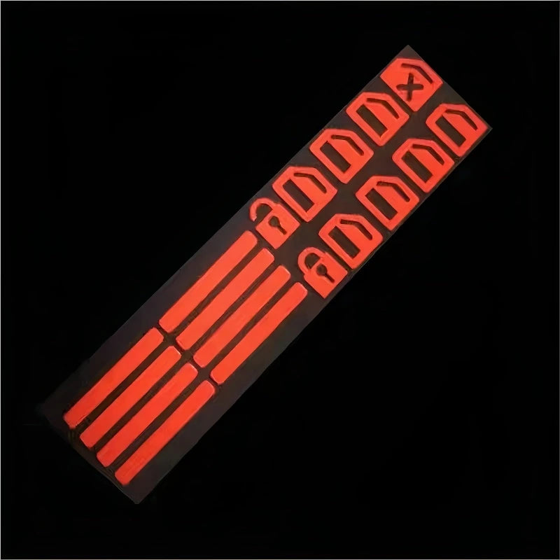 18Pcs/set Car Function Button Fluorescent Stickers