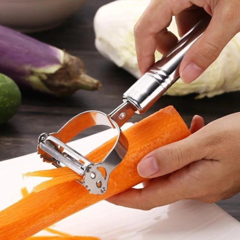 Stainless Steel Julienne Peeler – Vegetable & Fruit Grater Slicer Tool