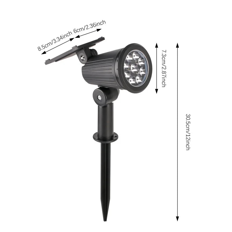 9-LED Solar Spotlights