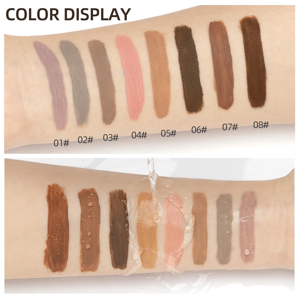 QIBEST 8-Color Matte Liquid Eyeshadow Stick