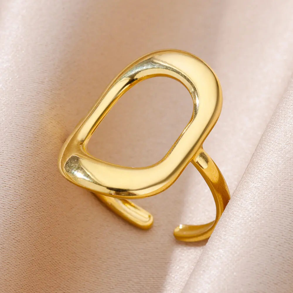 Luxury 316L Stainless Steel Gold Color Ring