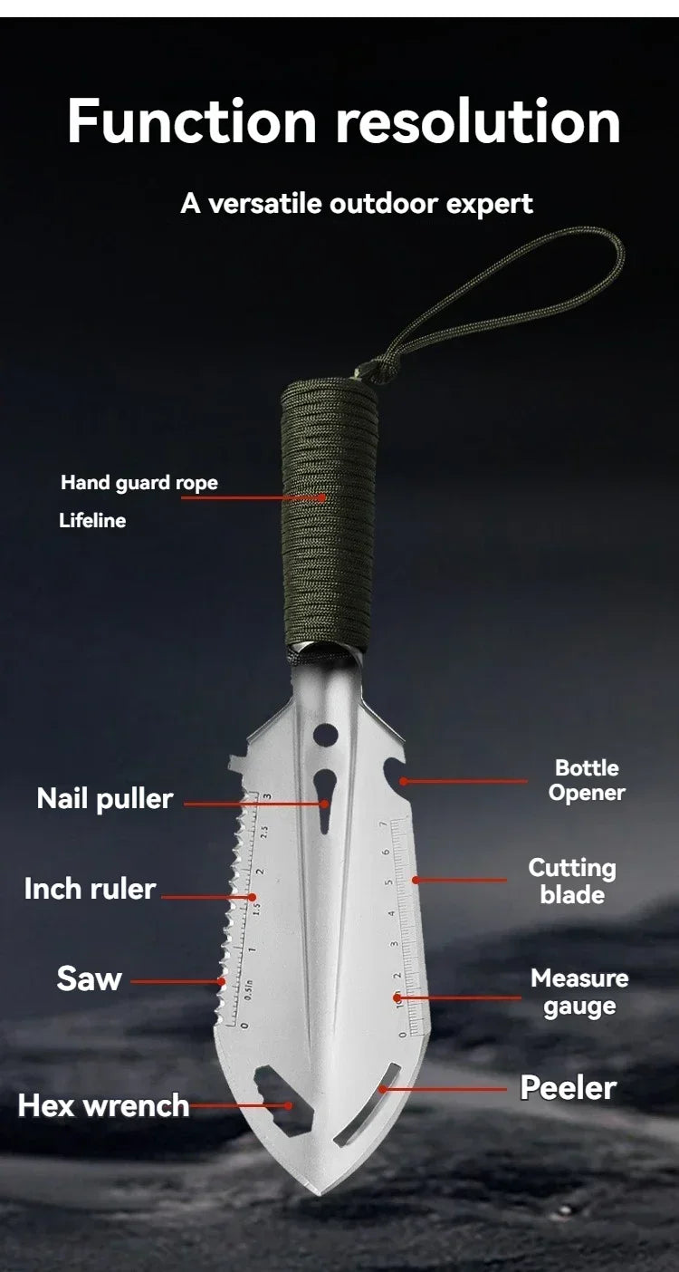 Portable Camping Shovel – Multifunctional Survival & Garden Tool